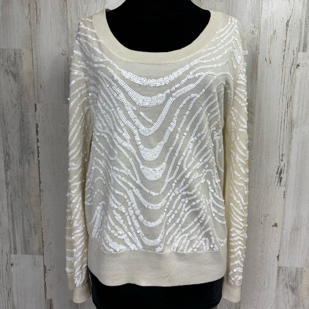 Calvin‎ Klein Sequined Wool Blend Sweater